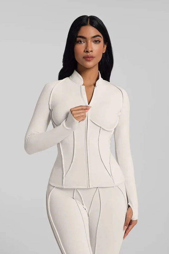 Solid Color Workout Set - High-Waisted Leggings & Sports Bra Gym Set Snaviére