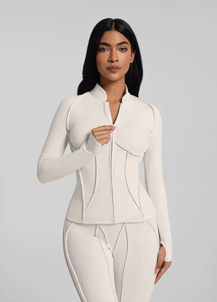 Solid Color Workout Set - High-Waisted Leggings & Sports Bra Gym Set Snaviére