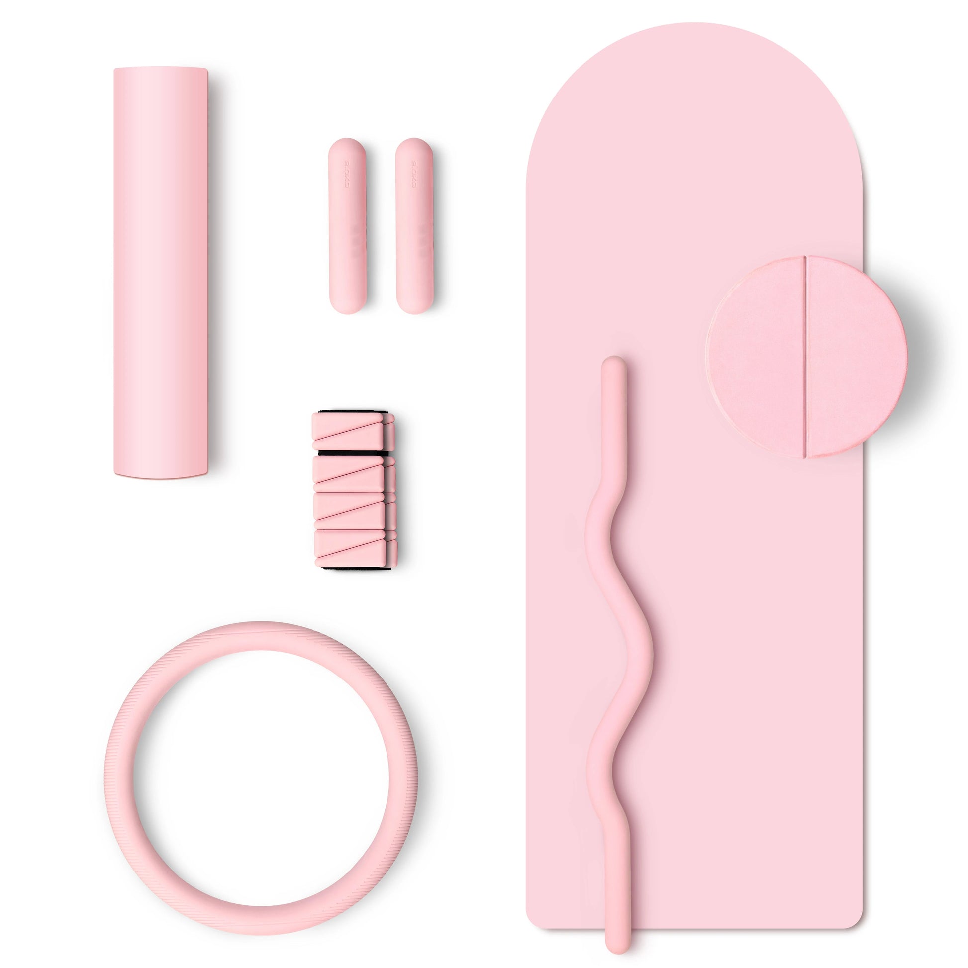 Home Gym Fitness Pilates Yoga Set Rubber PU Yoga Mat Power Ring Silicone Dumbbell Ankle Weight Beam Barbell Bar Snaivere