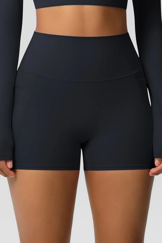Women Sports Short With PocketedYoga Legging Shorts Squat Proof High Waist Fitness Tight Shorts Quick Drying Cycling Workout Gym Snaviére