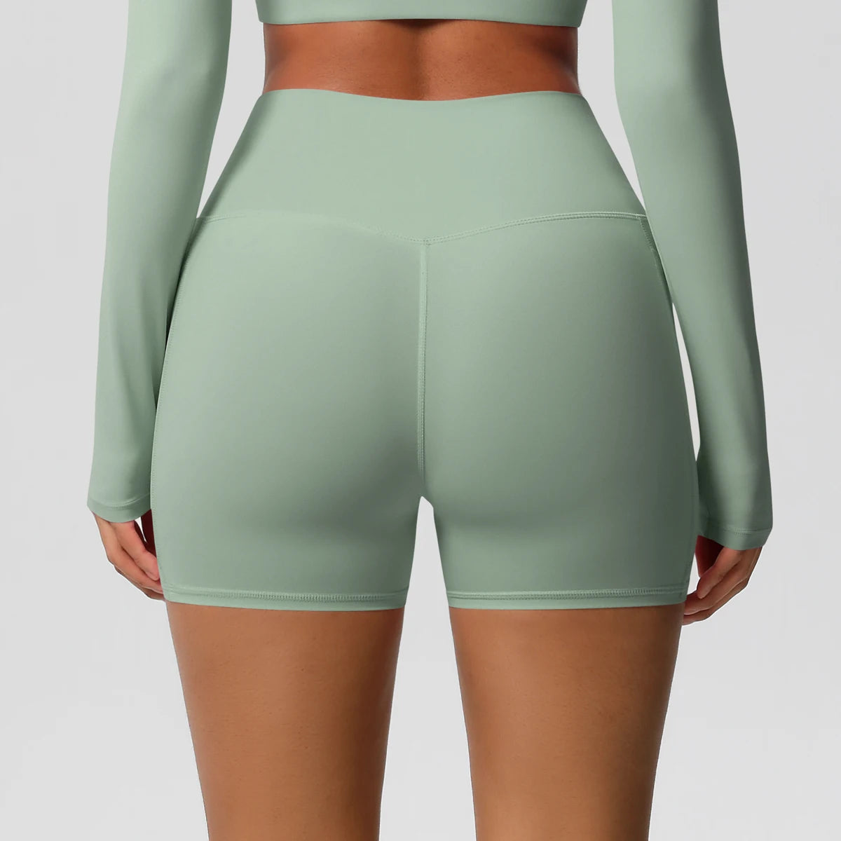 Women Sports Short With PocketedYoga Legging Shorts Squat Proof High Waist Fitness Tight Shorts Quick Drying Cycling Workout Gym Snaviére