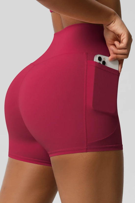 High Waist Yoga Shorts for Women - Squat Proof Athletic Shorts with Pockets Snaviére