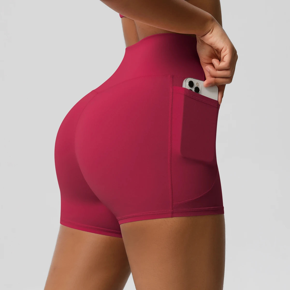 High Waist Yoga Shorts for Women - Squat Proof Athletic Shorts with Pockets Snaviére
