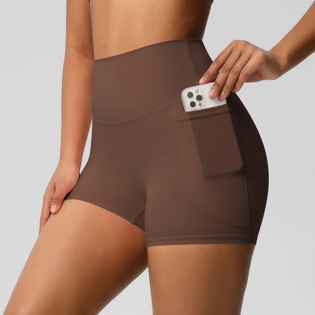 High Waist Yoga Shorts for Women - Squat Proof Athletic Shorts with Pockets Snaviére
