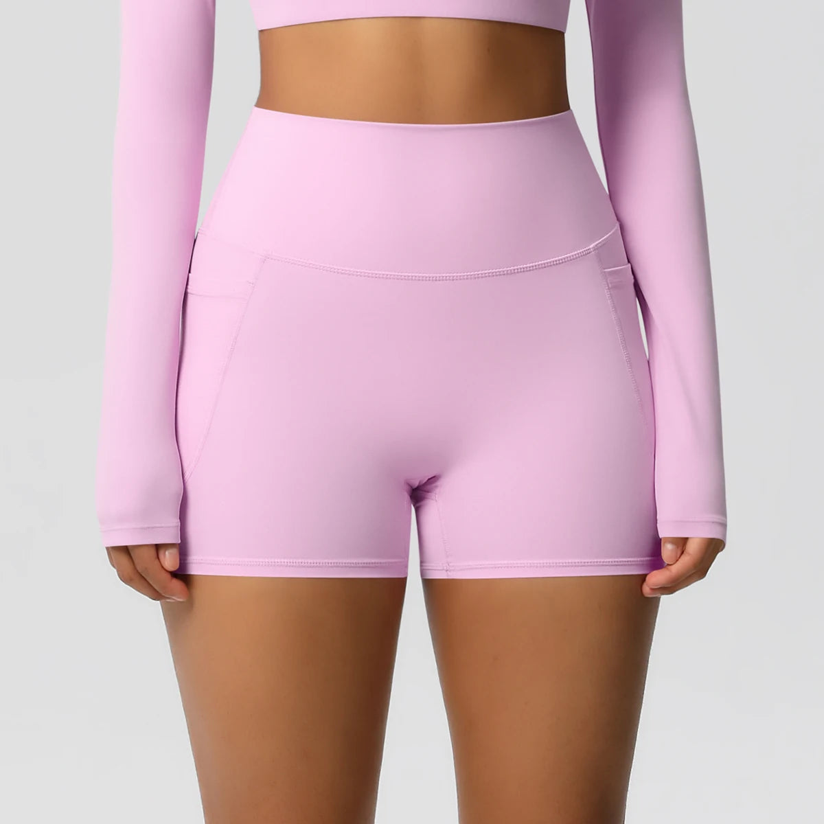 High Waist Yoga Shorts for Women - Squat Proof Athletic Shorts with Pockets Snaviére