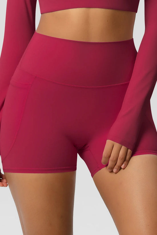 High Waist Yoga Shorts for Women - Squat Proof Athletic Shorts with Pockets Snaviére