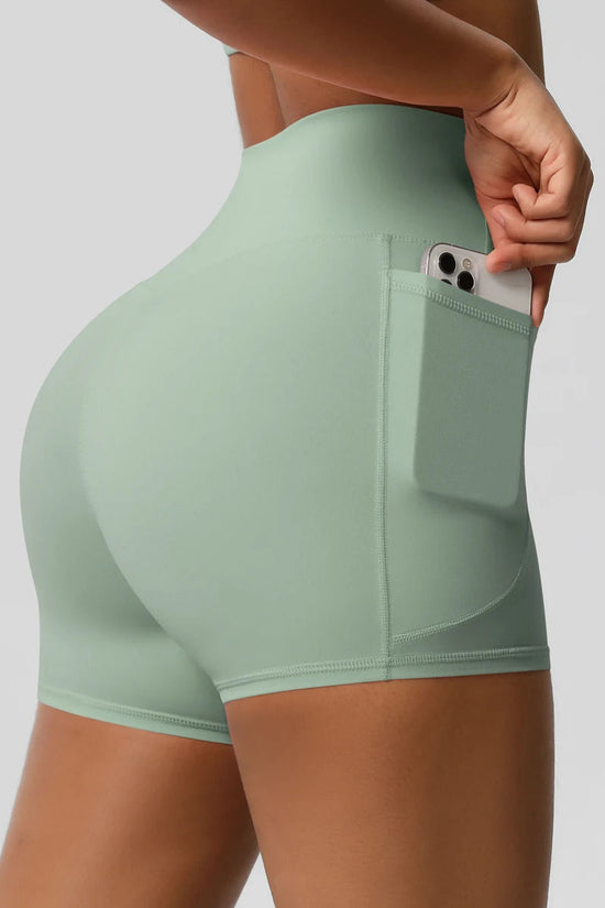 High Waist Yoga Shorts for Women - Squat Proof Athletic Shorts with Pockets Snaviére