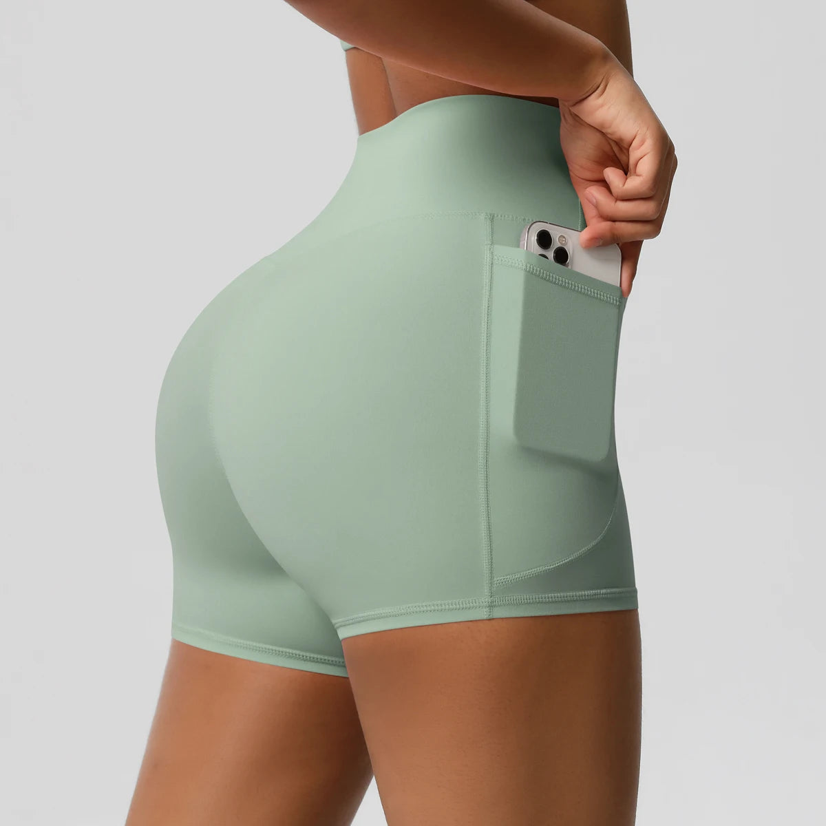 High Waist Yoga Shorts for Women - Squat Proof Athletic Shorts with Pockets Snaviére