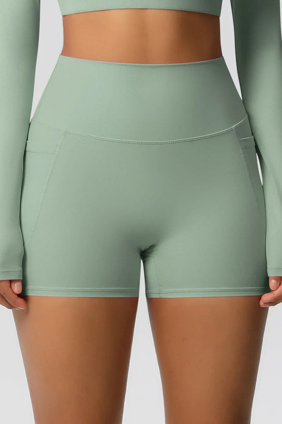 High Waist Yoga Shorts for Women - Squat Proof Athletic Shorts with Pockets Snaviére