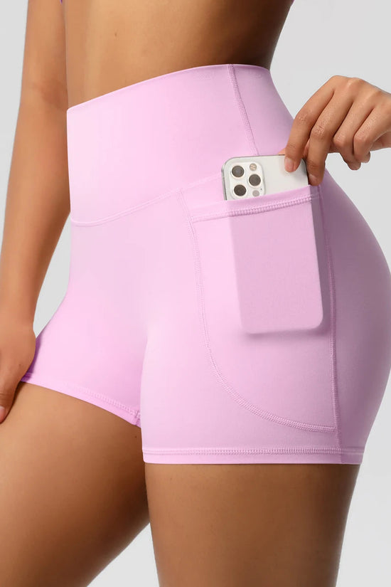 High Waist Yoga Shorts for Women - Squat Proof Athletic Shorts with Pockets Snaviére