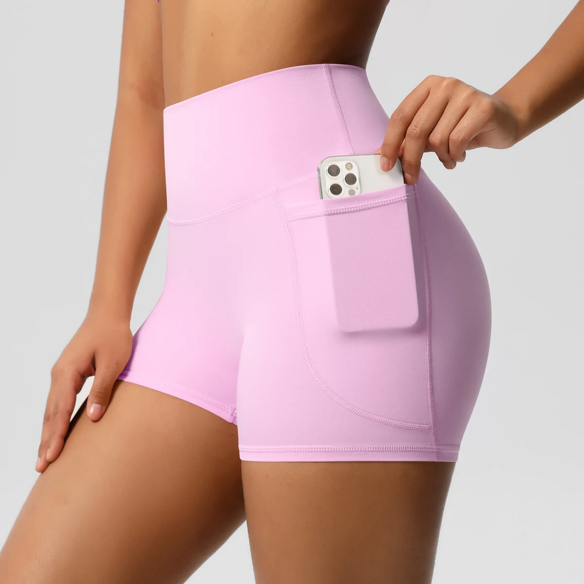 High Waist Yoga Shorts for Women - Squat Proof Athletic Shorts with Pockets Snaviére