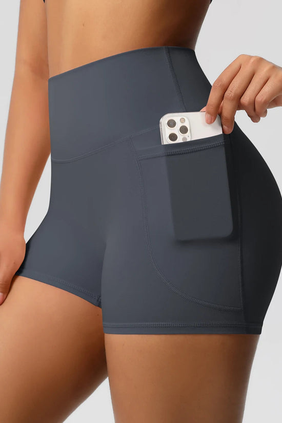 High Waist Yoga Shorts for Women - Squat Proof Athletic Shorts with Pockets Snaviére