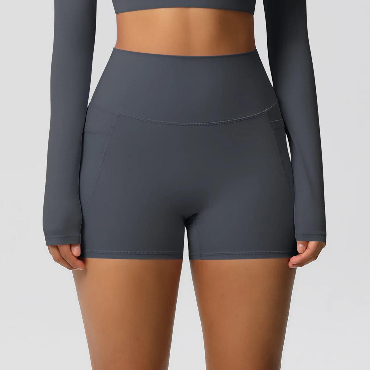 Women Sports Short With PocketedYoga Legging Shorts Squat Proof High Waist Fitness Tight Shorts Quick Drying Cycling Workout Gym Snaviére