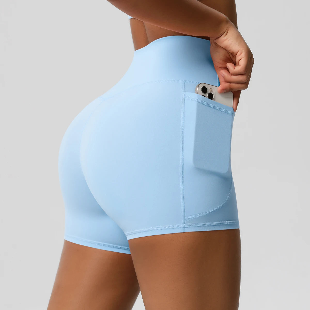 High Waist Yoga Shorts for Women - Squat Proof Athletic Shorts with Pockets Snaviére