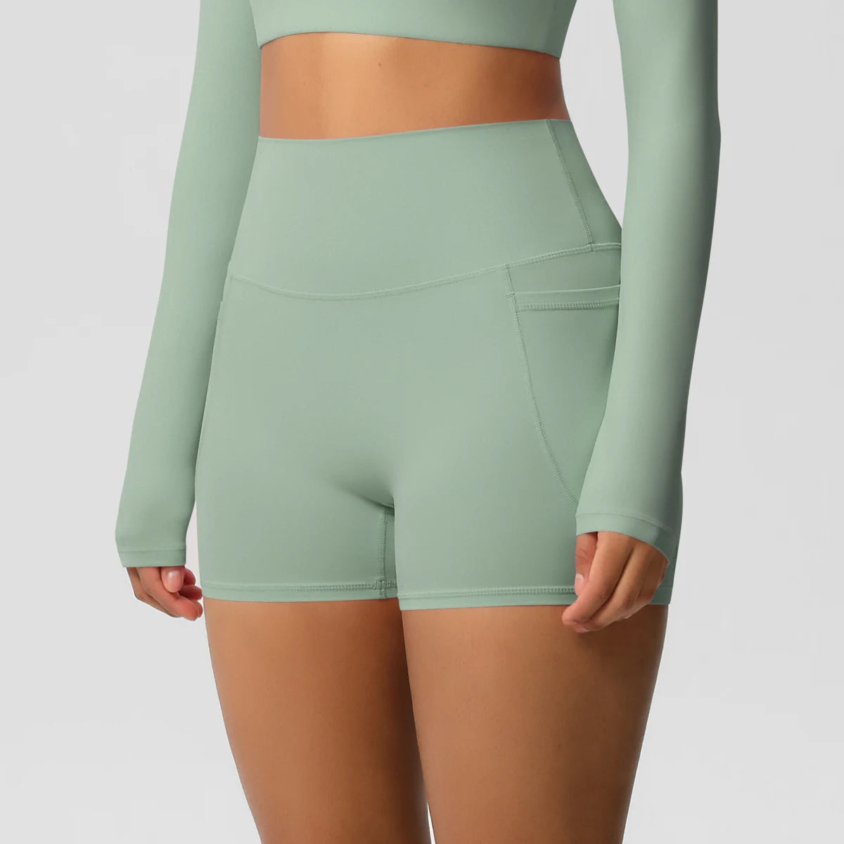 High Waist Yoga Shorts for Women - Squat Proof Athletic Shorts with Pockets Snaviére