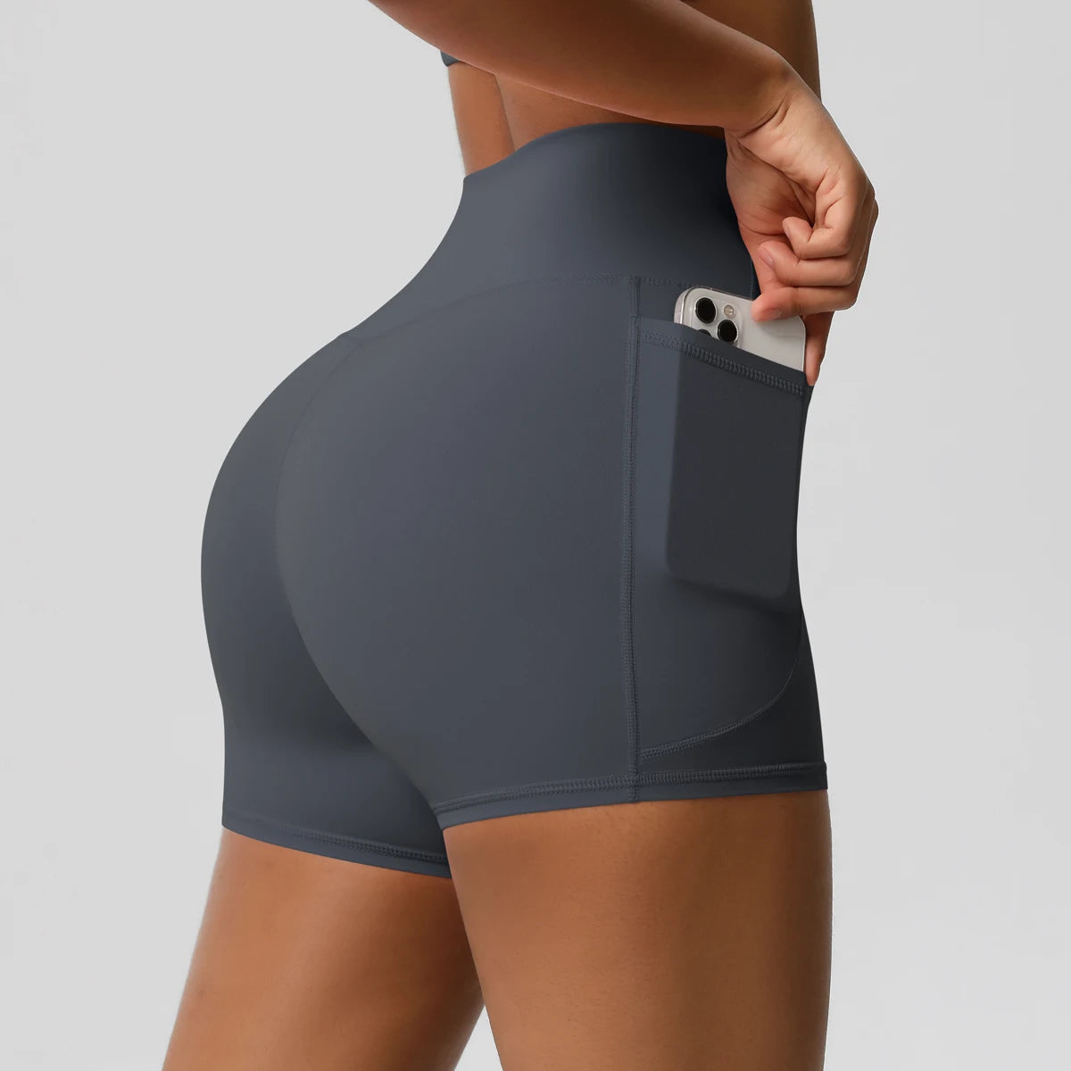 High Waist Yoga Shorts for Women - Squat Proof Athletic Shorts with Pockets Snaviére