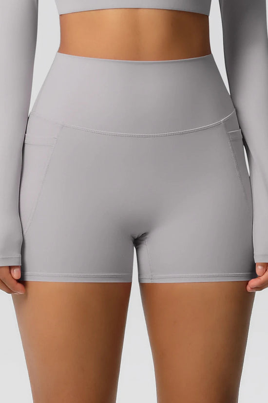 High Waist Yoga Shorts for Women - Squat Proof Athletic Shorts with Pockets Snaviére