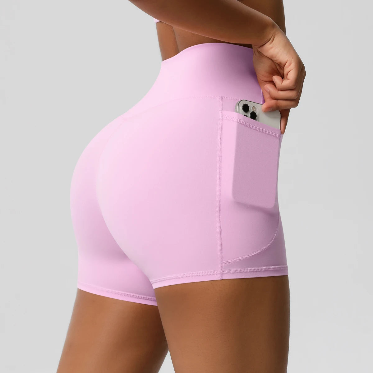 High Waist Yoga Shorts for Women - Squat Proof Athletic Shorts with Pockets Snaviére