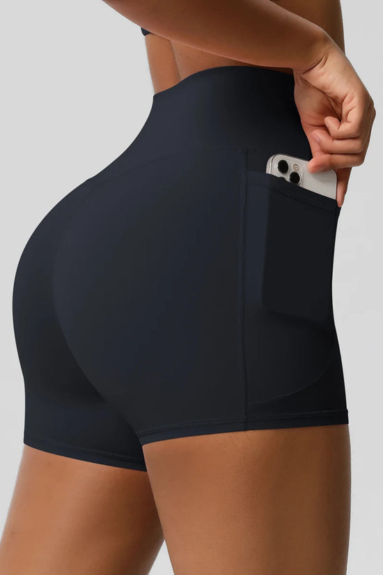 High Waist Yoga Shorts for Women - Squat Proof Athletic Shorts with Pockets Snaviére