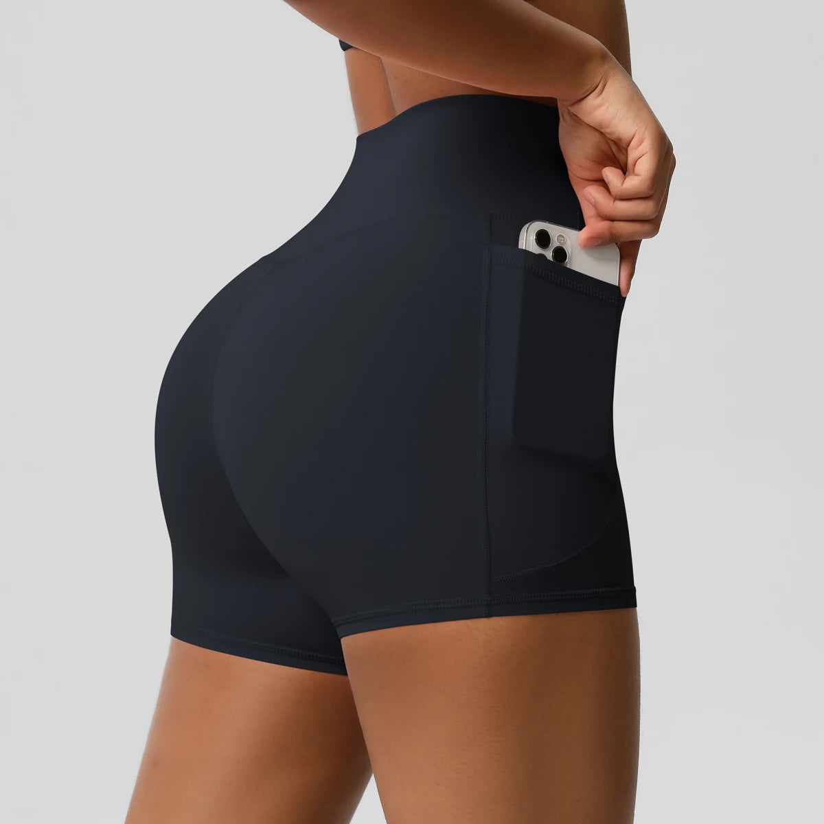 High Waist Yoga Shorts for Women - Squat Proof Athletic Shorts with Pockets Snaviére