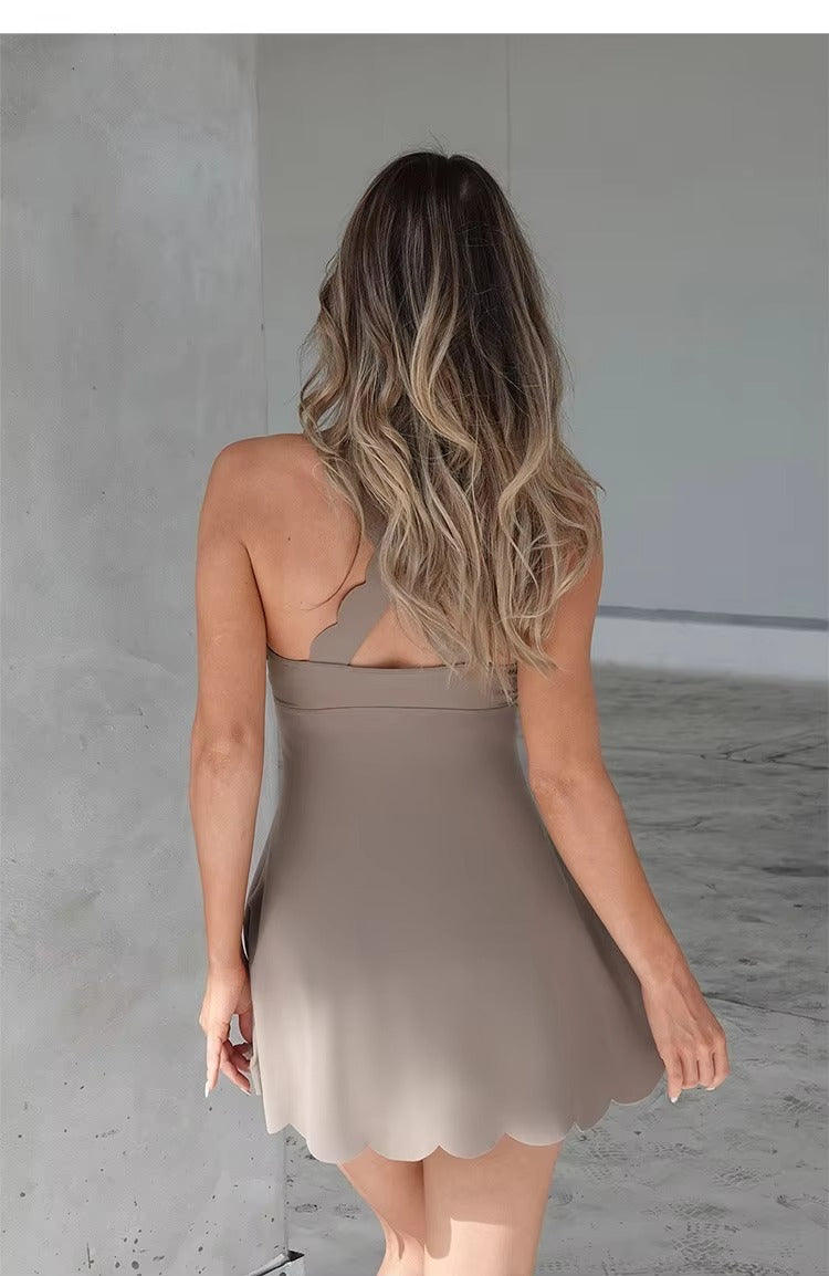 Summer Skirt Dress - Breathable Cross-Back Athletic Skort for Summer Snaviére