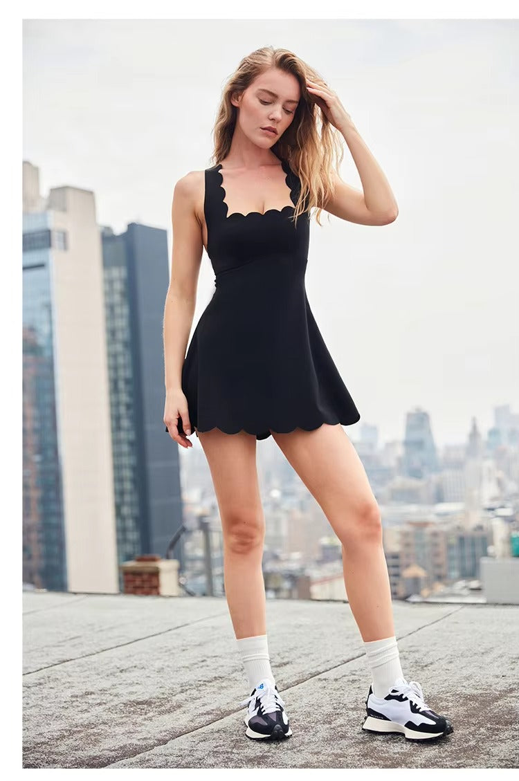 Summer Skirt Dress - Breathable Cross-Back Athletic Skort for Summer Snaviére