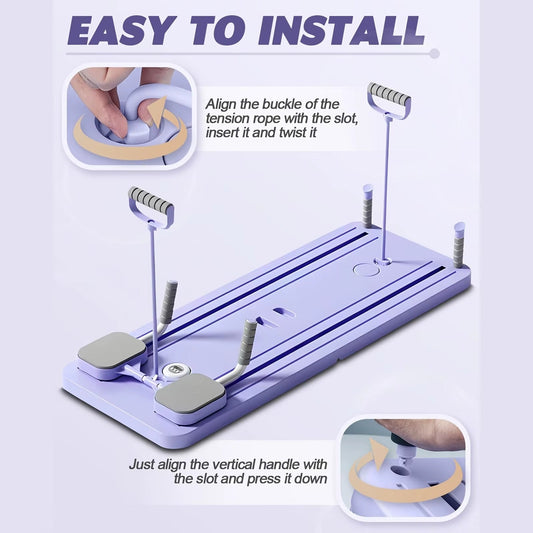 Foldable Pilates Reformer Board - Multifunctional Home Core Trainer with AB Roller Snaviére
