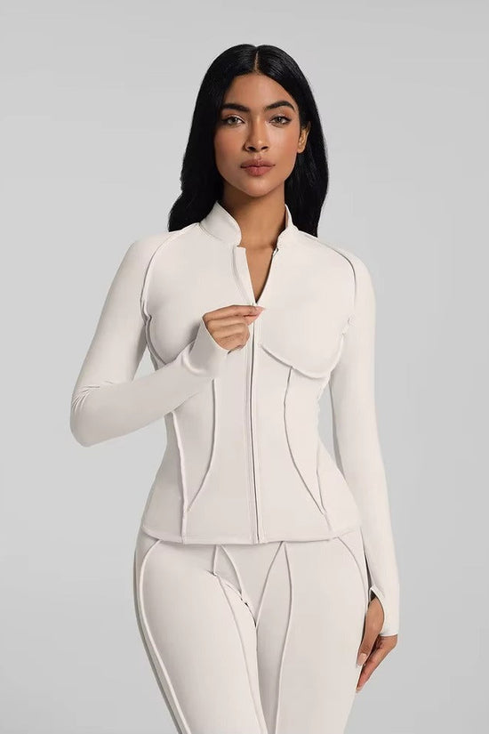 Solid Color Workout Set - High-Waisted Leggings & Sports Bra Gym Set Snaviére