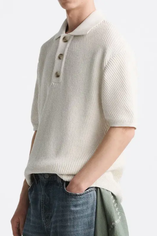 Premium Knit Polo T‑shirt – Men’s Cotton Short Sleeve Button‑Up Polo Snaviére