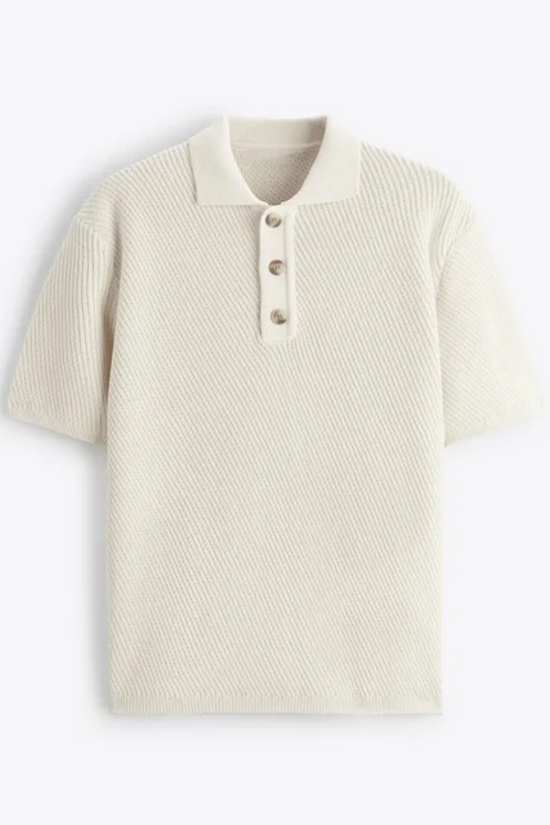 Premium Knit Polo T‑shirt – Men’s Cotton Short Sleeve Button‑Up Polo Snaviére