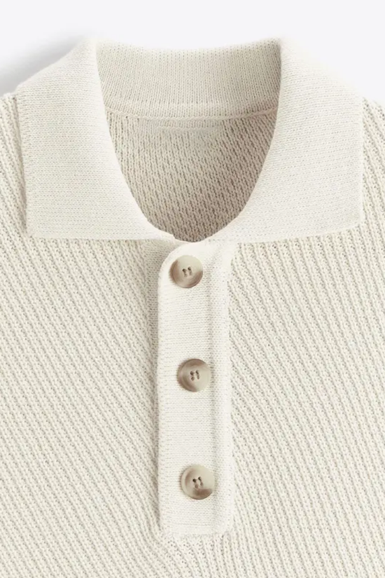Premium Knit Polo T‑shirt – Men’s Cotton Short Sleeve Button‑Up Polo Snaviére
