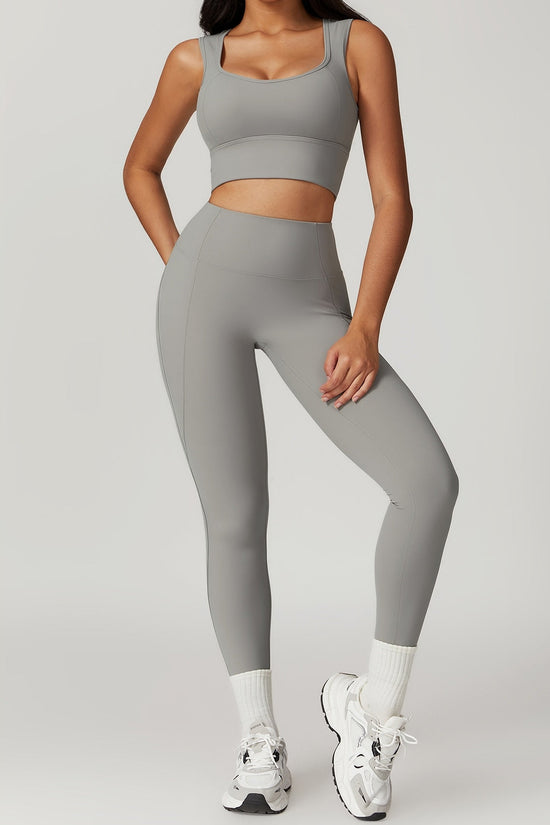 Seamless Ribbed Active Set - Buttery-Soft Top & High-Waist Leggings Snaviére
