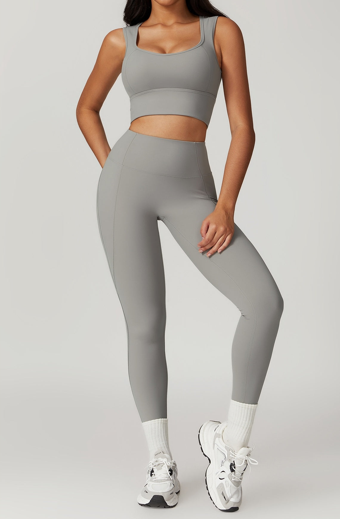 Seamless Ribbed Active Set - Buttery-Soft Top & High-Waist Leggings Snaviére