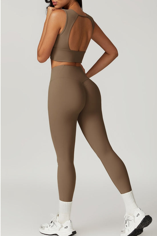 Seamless Ribbed Active Set - Buttery-Soft Top & High-Waist Leggings Snaviére