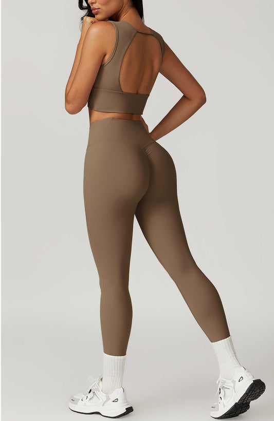 Seamless Ribbed Active Set - Buttery-Soft Top & High-Waist Leggings Snaviére