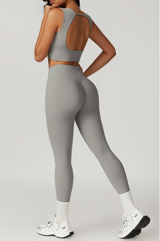 Seamless Ribbed Active Set - Buttery-Soft Top & High-Waist Leggings Snaviére