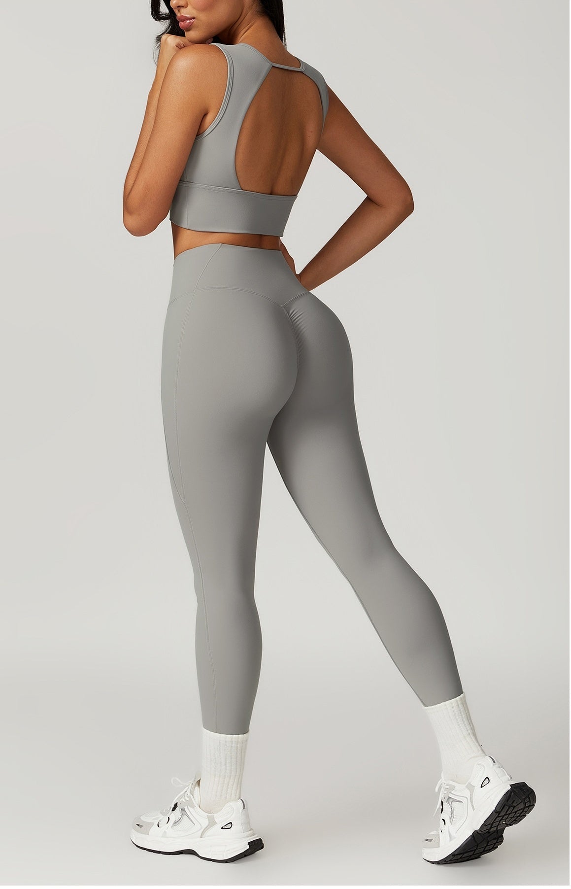 Seamless Ribbed Active Set - Buttery-Soft Top & High-Waist Leggings Snaviére