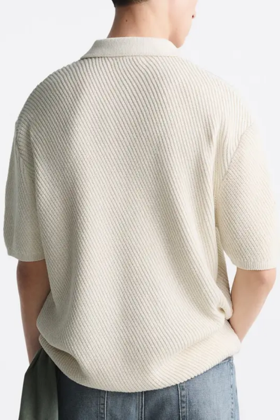 Premium Knit Polo T‑shirt – Men’s Cotton Short Sleeve Button‑Up Polo Snaviére