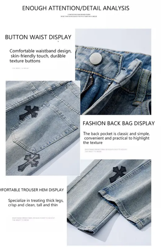 American straight Jeans for Men ~ Cross Snaviére