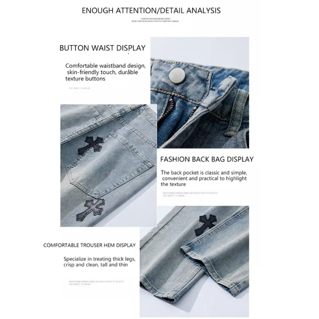 American straight Jeans for Men ~ Cross Snaviére