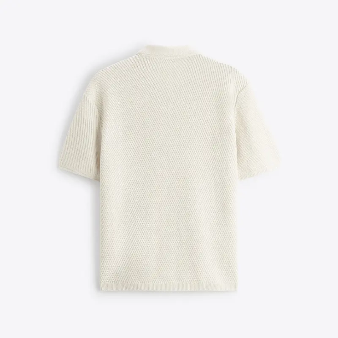 Premium Knit Polo T‑shirt – Men’s Cotton Short Sleeve Button‑Up Polo Snaviére