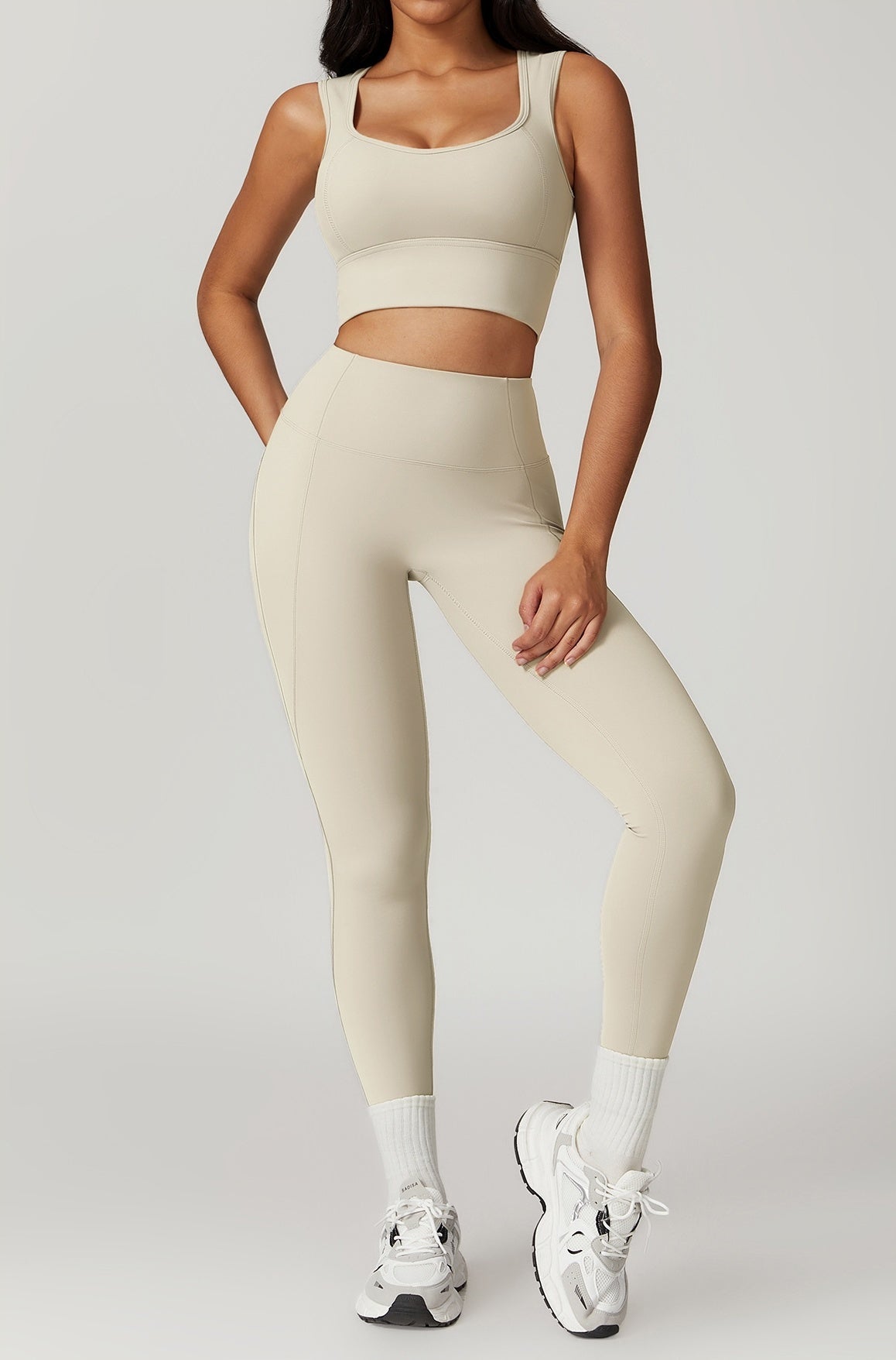 Seamless Ribbed Active Set - Buttery-Soft Top & High-Waist Leggings Snaviére